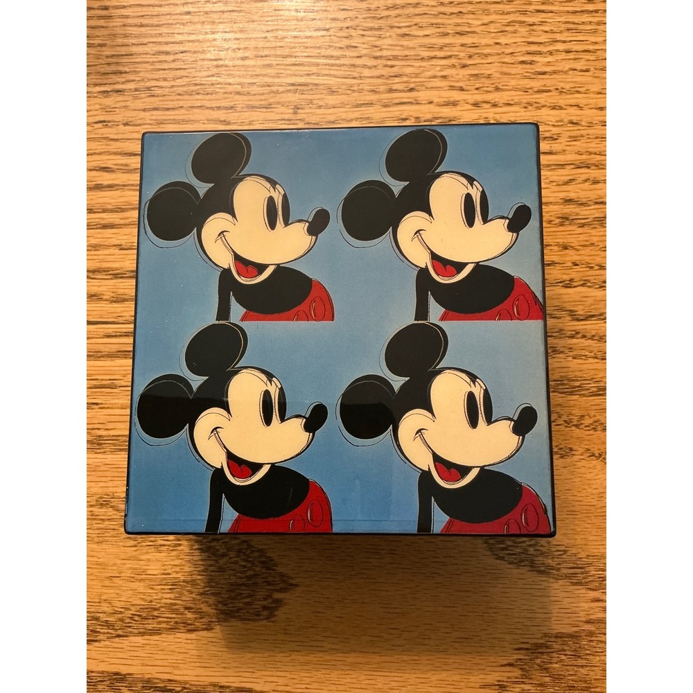 Vintage Andy Warhol Mickey Mouse Linden Music Box Disney Pop Art Series 1995
